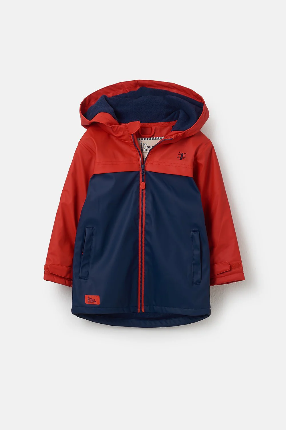 Adam Coat - Red Navy Solid