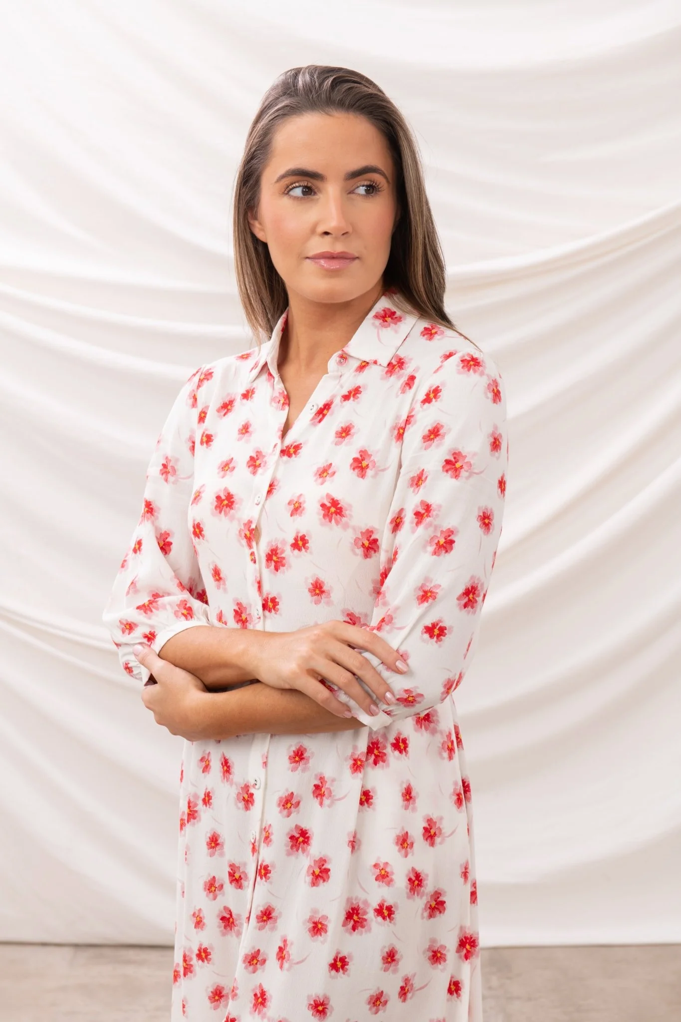 Aoife Dress - Soft Pink Floral - Image 2
