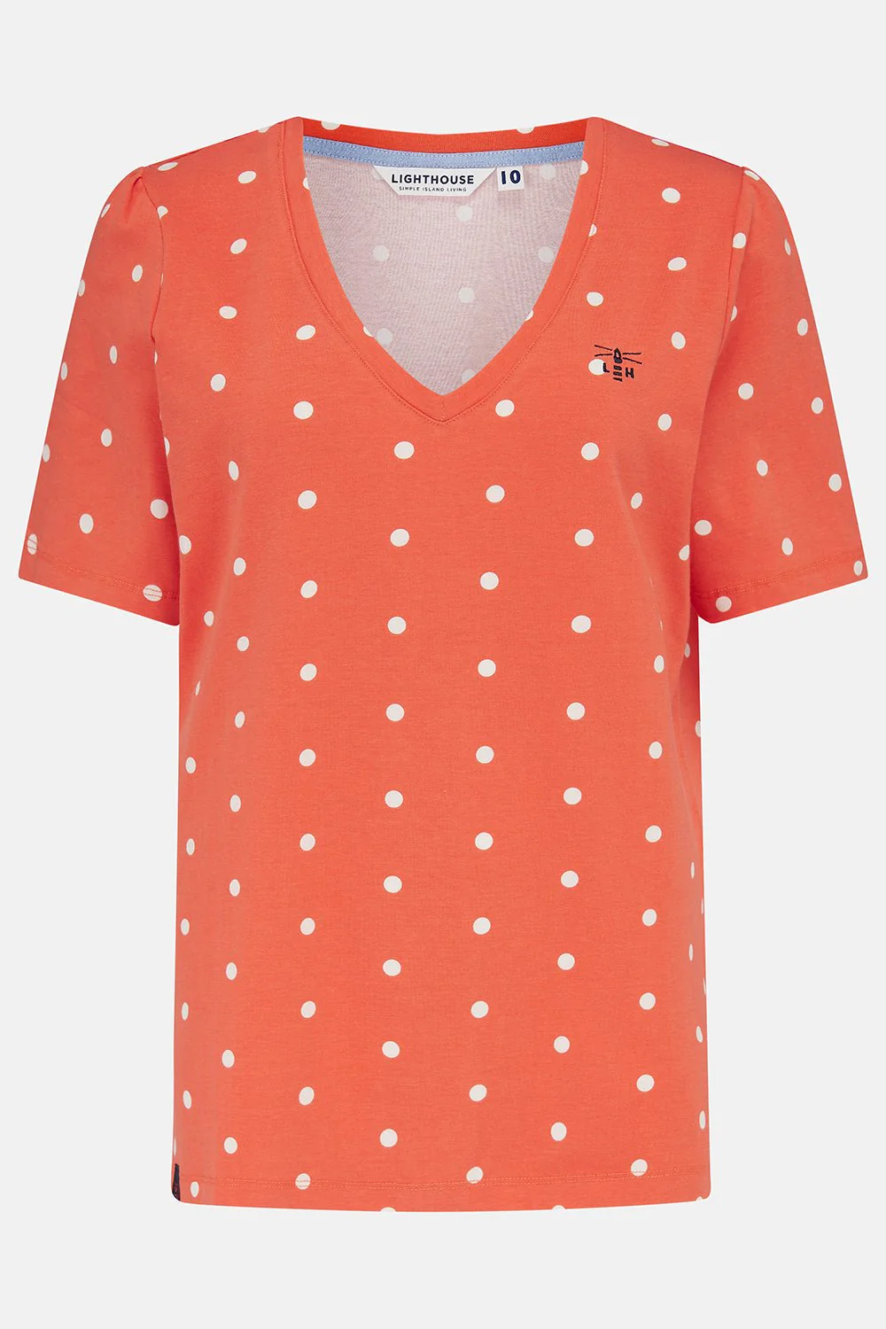 Ariana Tee - Coral Dot - Image 2