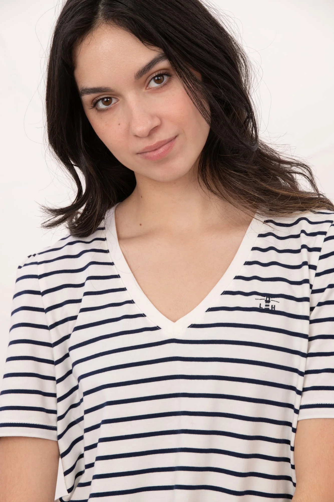 Ariana Tee - Navy Stripe
