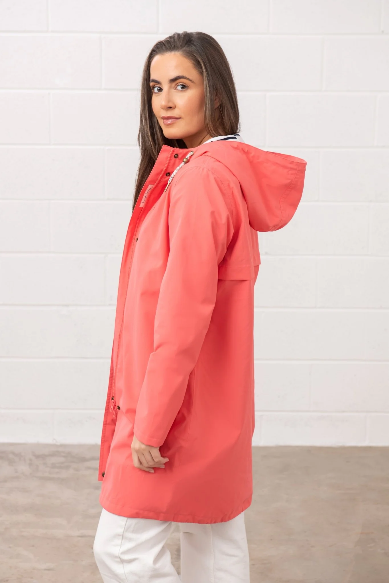 Long Beachcomber Jacket - Deep Coral - Image 5