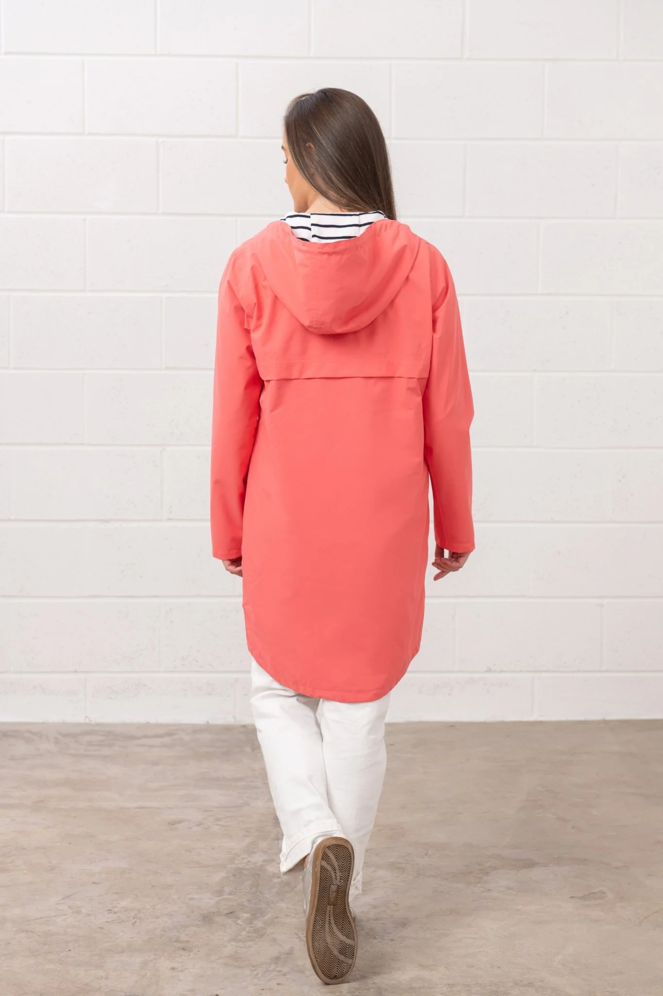 Long Beachcomber Jacket - Deep Coral - Image 7