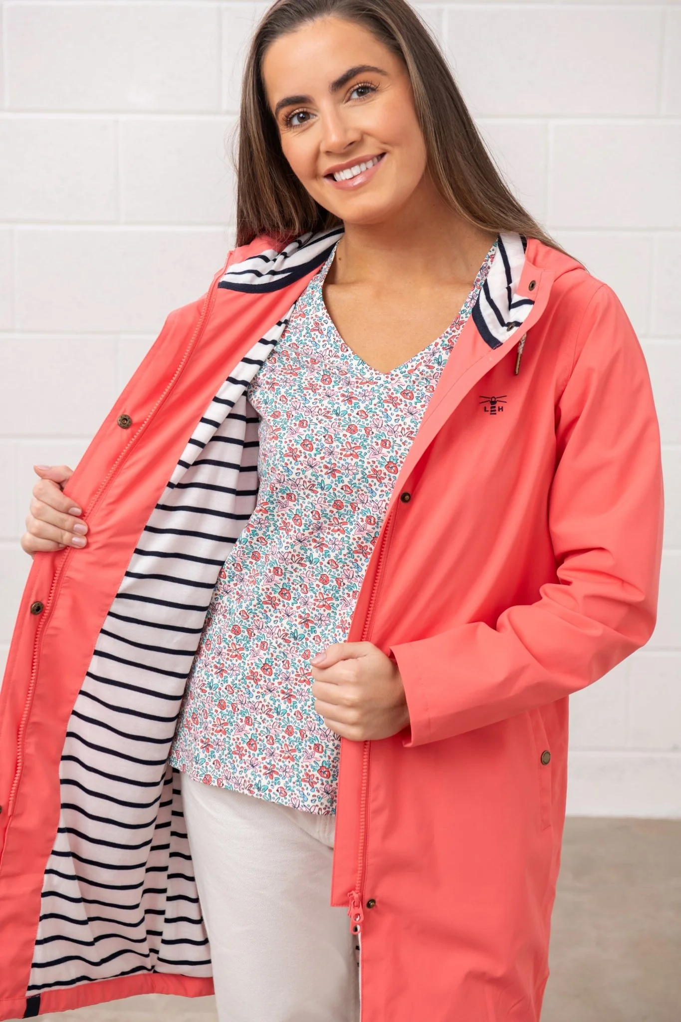 Long Beachcomber Jacket - Deep Coral - Image 8