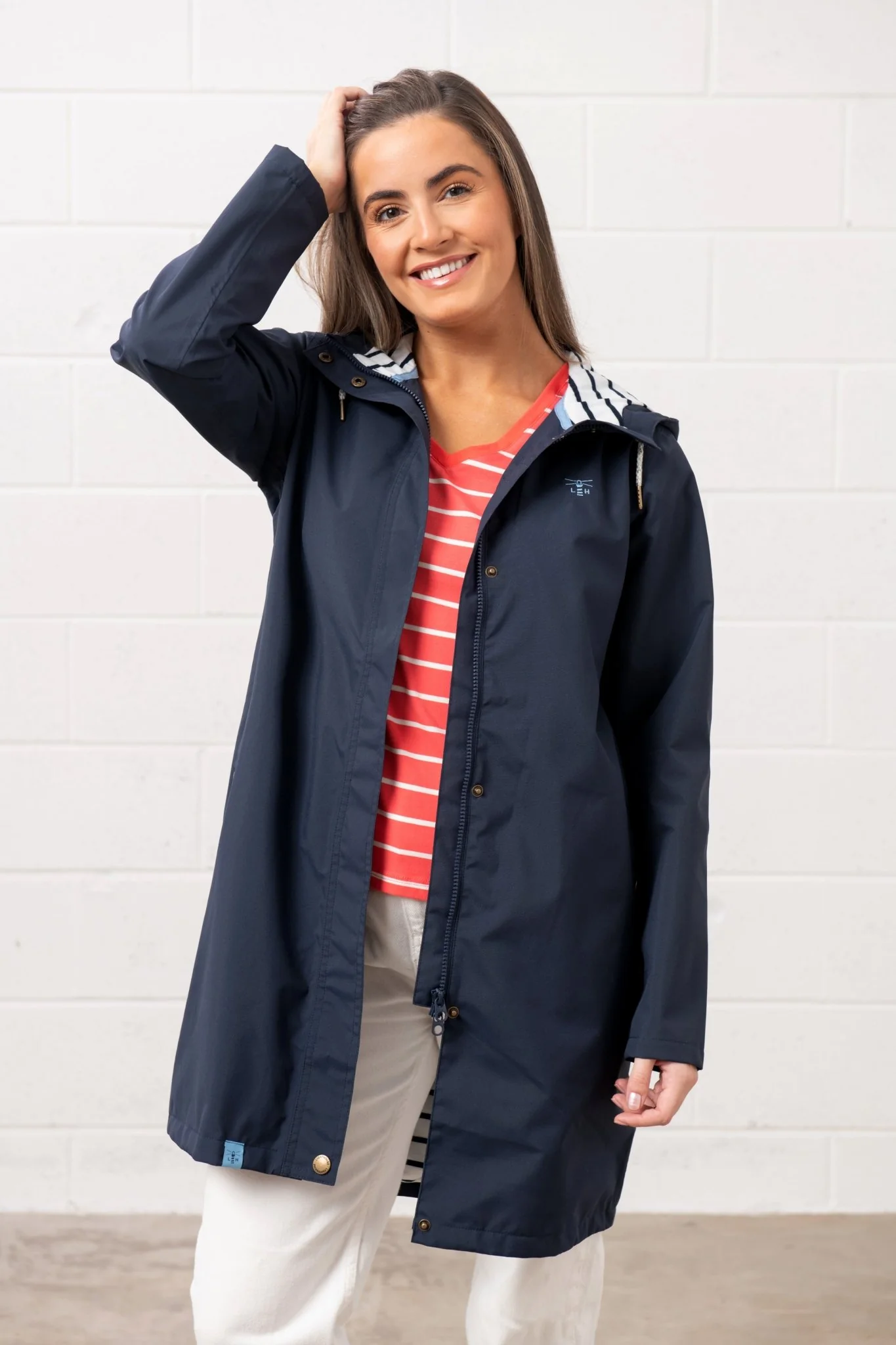 Long Beachcomber Jacket - Navy Blue