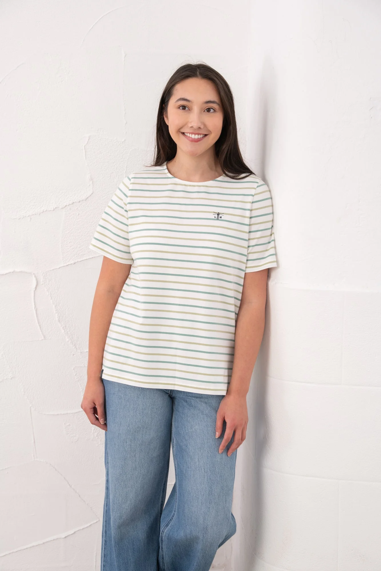 Causeway Tee - Mint Green Basil Stripe