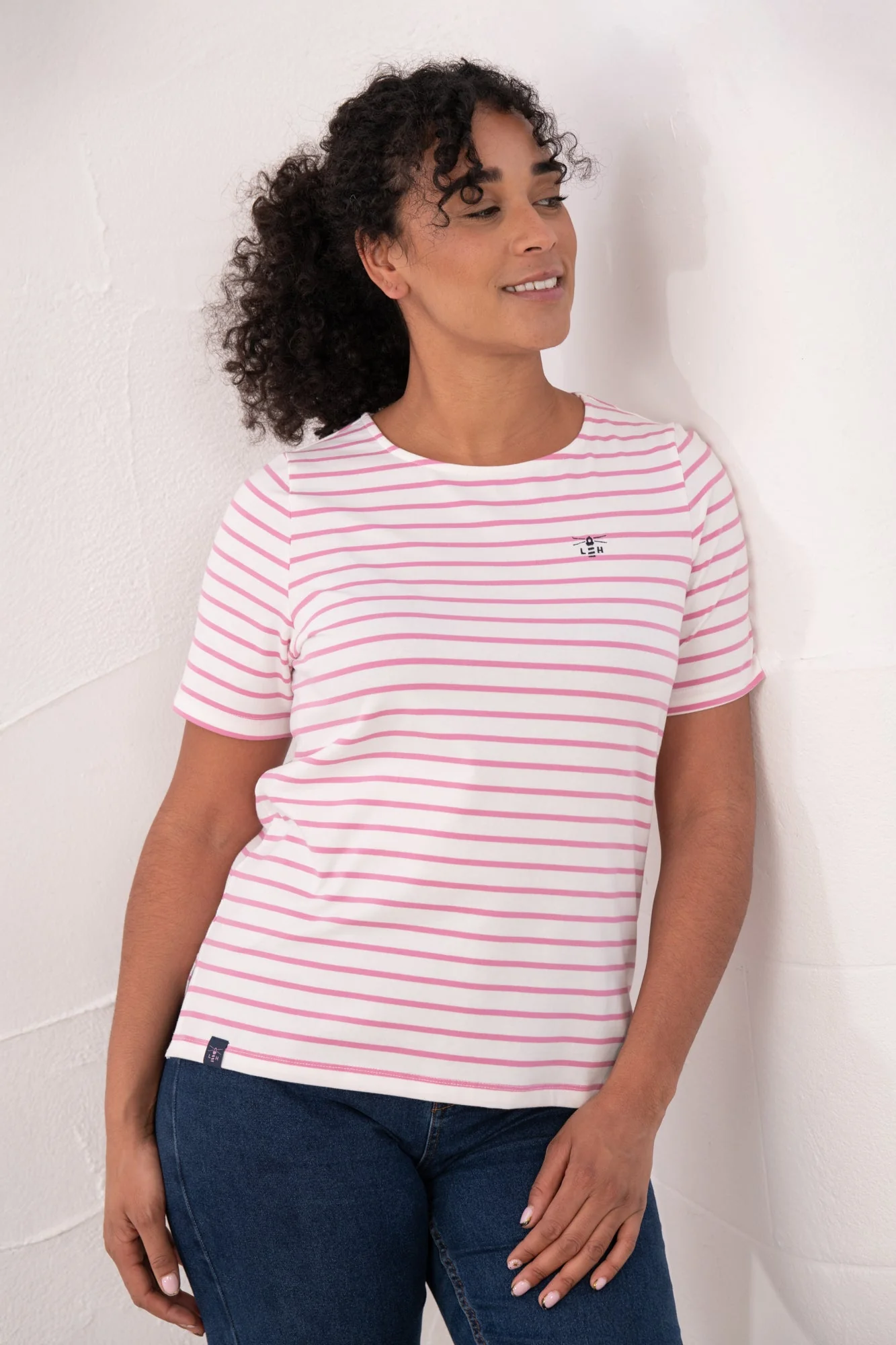 Causeway Tee - Pink Stripe