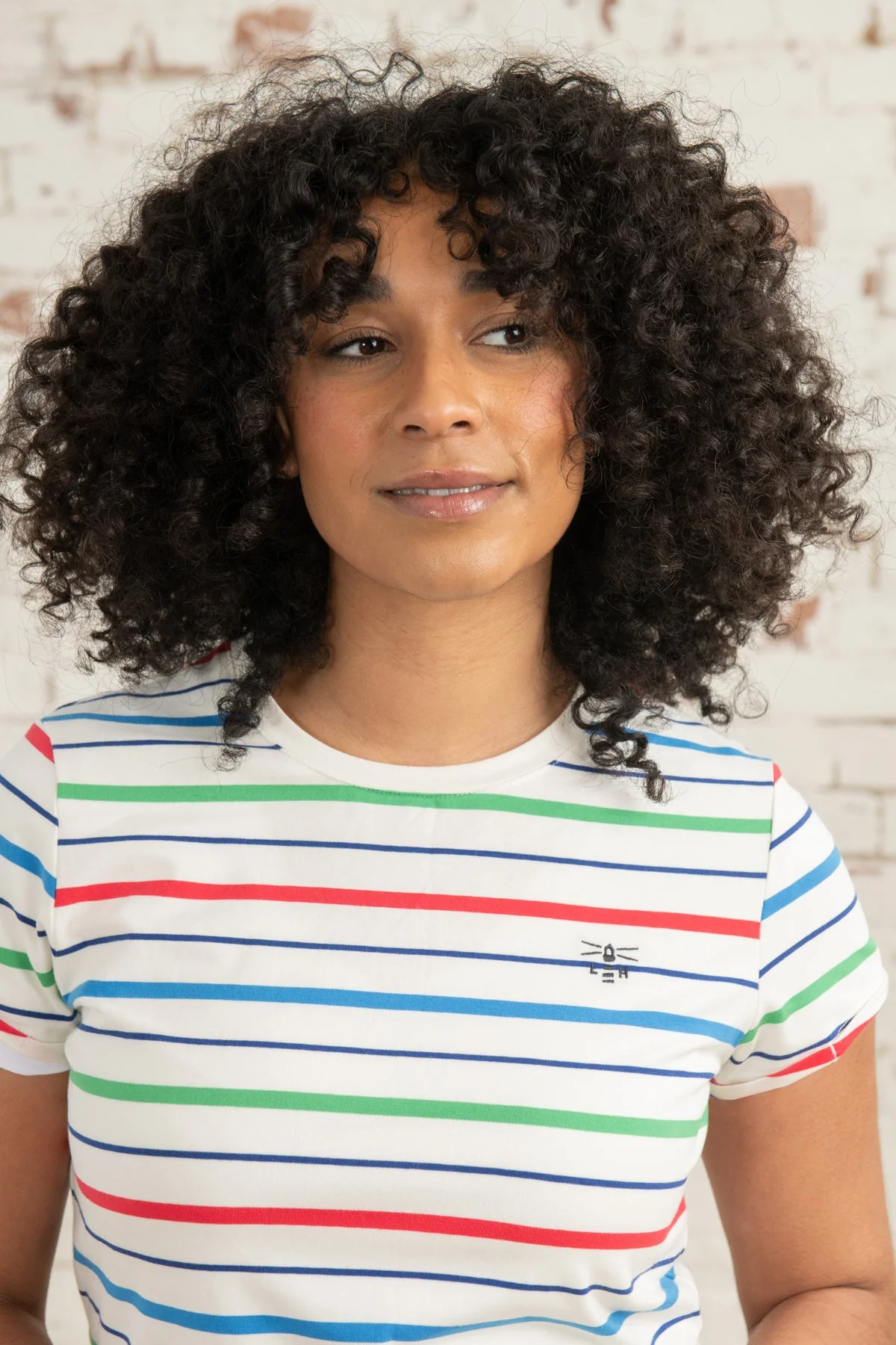 Causeway Tee - Seagrass Blue Poppy Stripe - Image 2