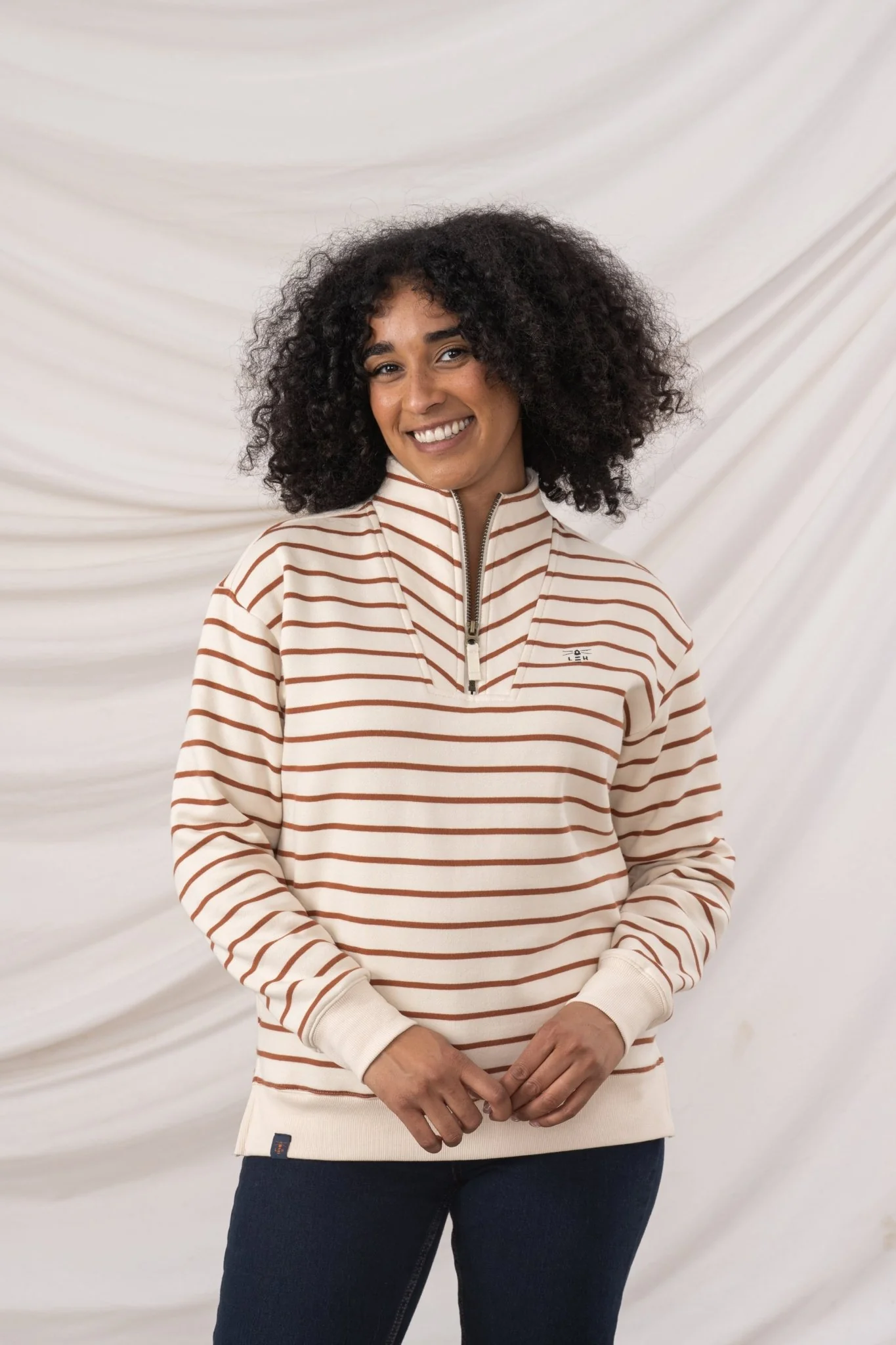 Coral Jersey - Rust Stripe