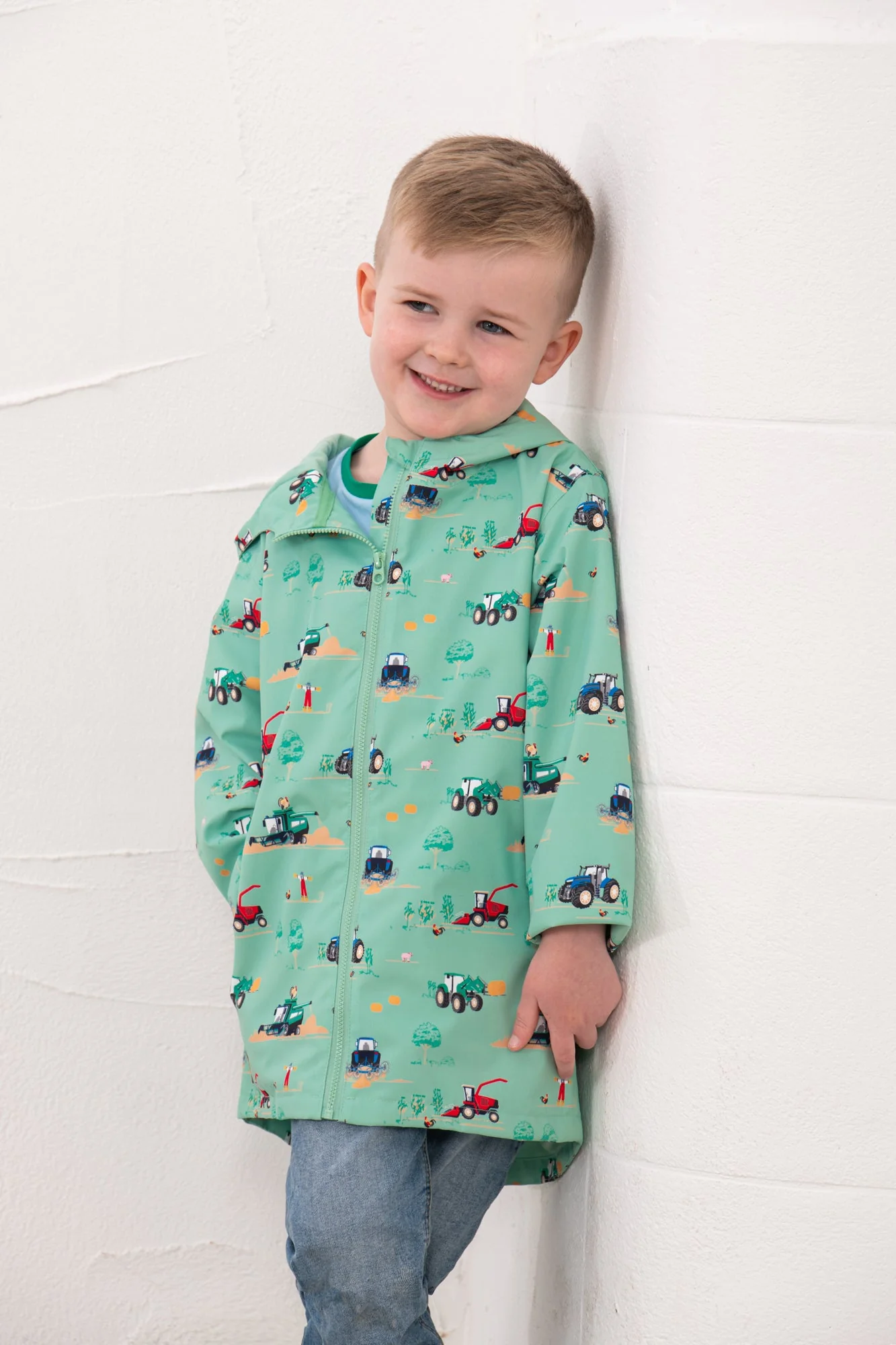 Ethan Jacket - Sea Green Tractor