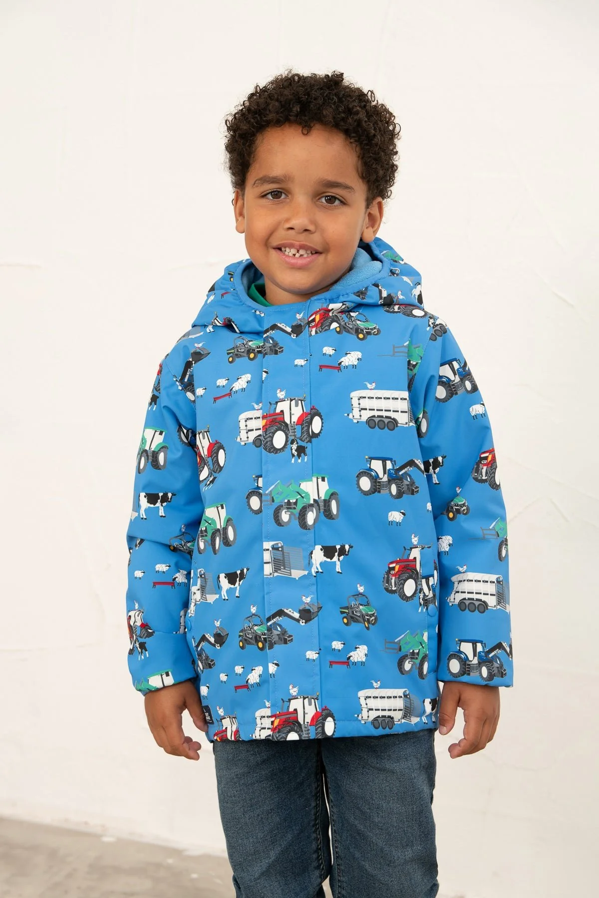 Finlay Coat - Blue Farm Print