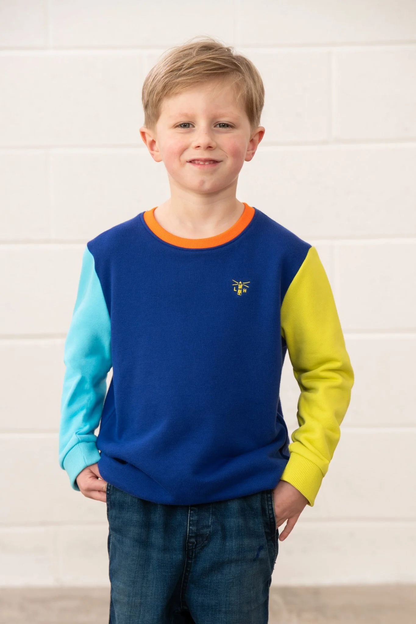 Finn Jersey - Blue Navy Lime