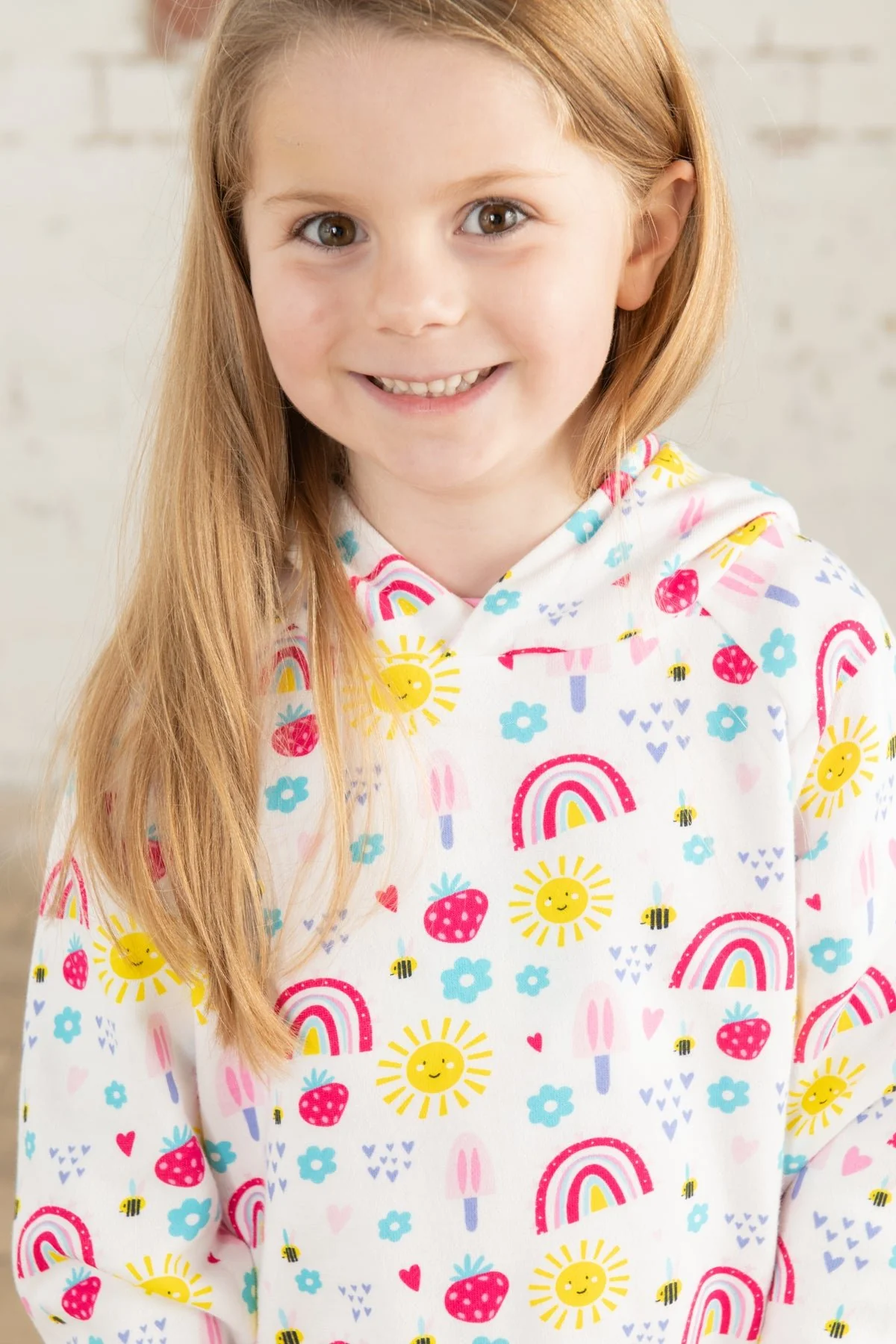 Jessie Hoodie - Rainbow Sunshine Print - Image 2