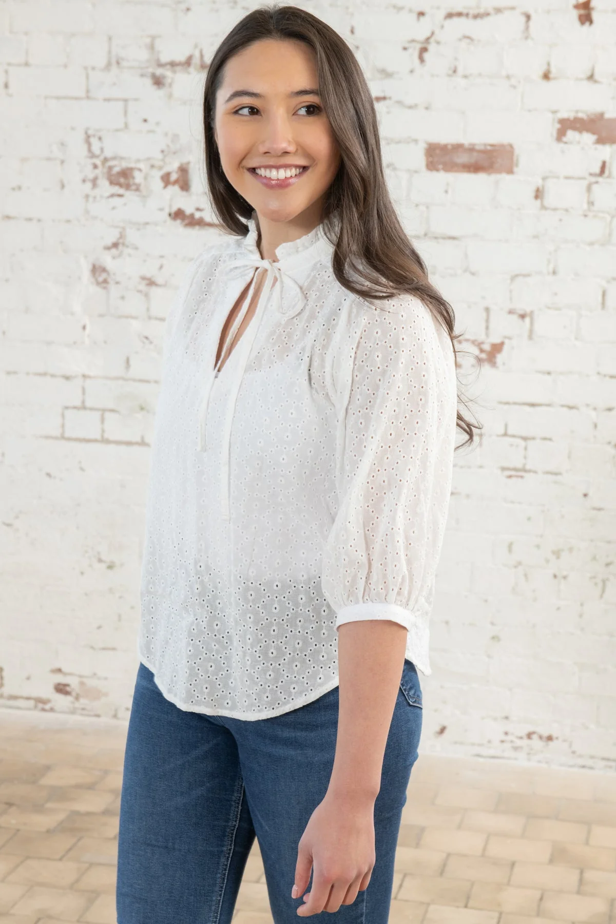 Lola Blouse - Broderie Anglaise - Image 2