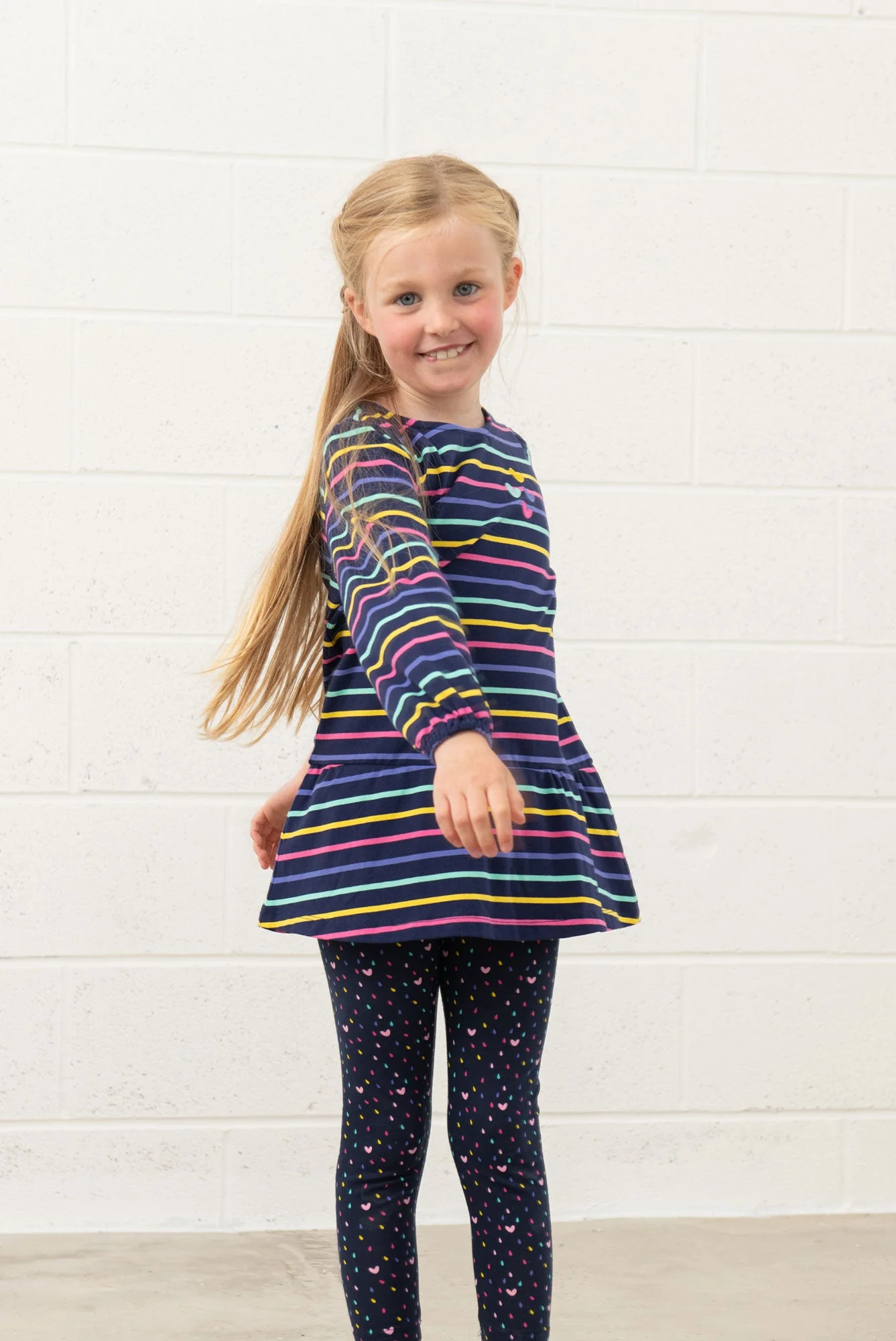 Lottie Tunic - Navy Stripes - Image 2