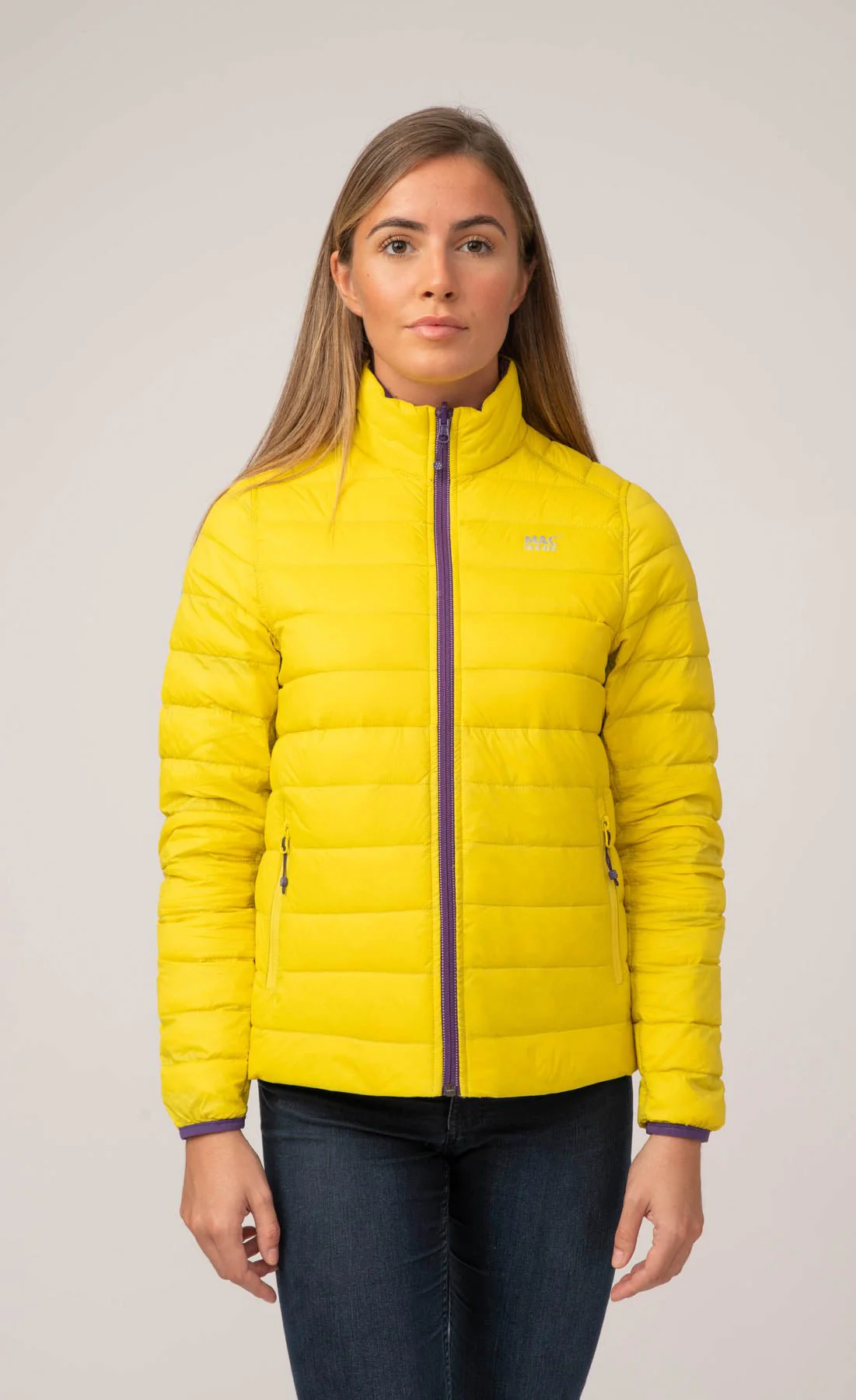 Polar II Womens Down Jacket - Yellow Grape - Image 2