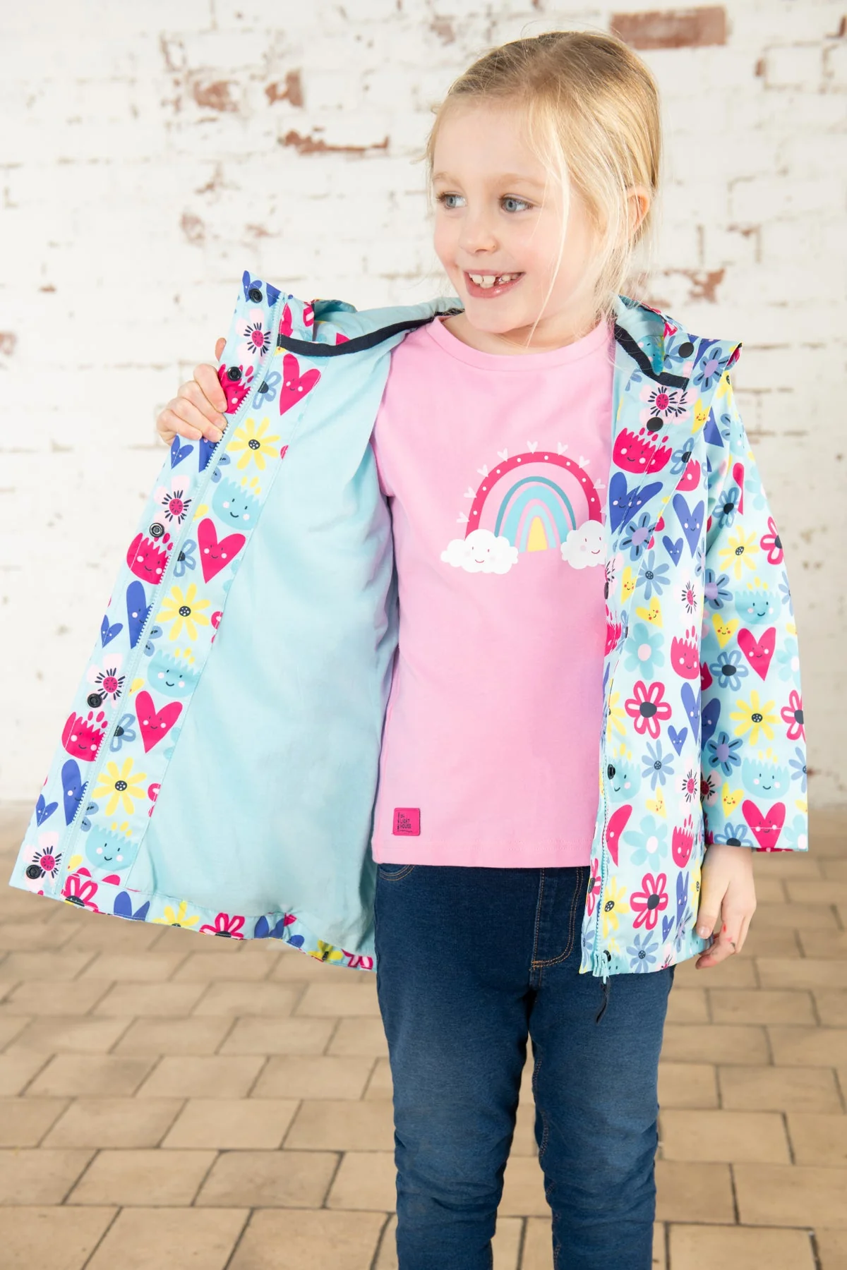 Olivia Jacket - Soft Turquoise Flower - Image 2