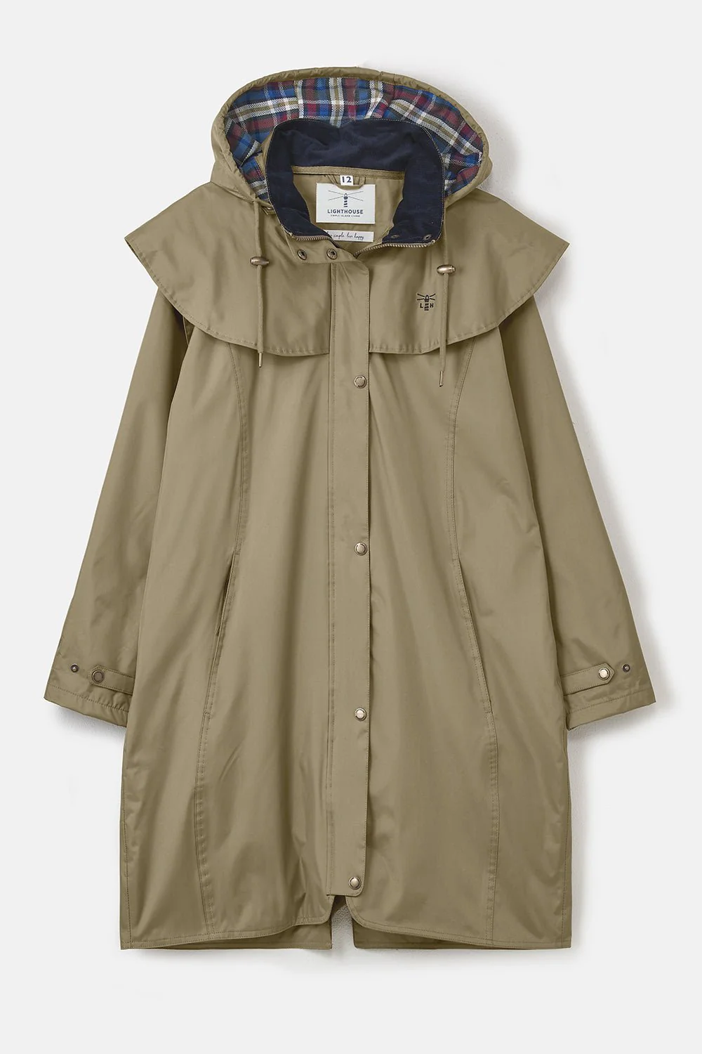 Outrider 3/4 Length Waterproof Raincoat - Fawn - Image 2