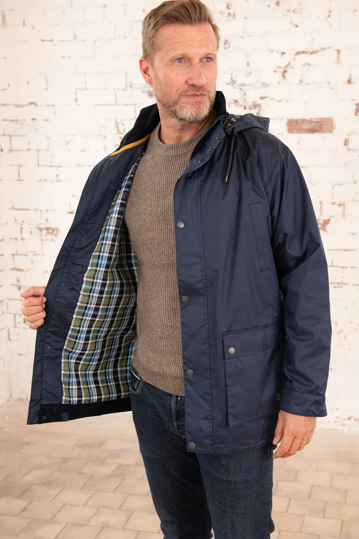 Oxford Raincoat - Navy - Image 11