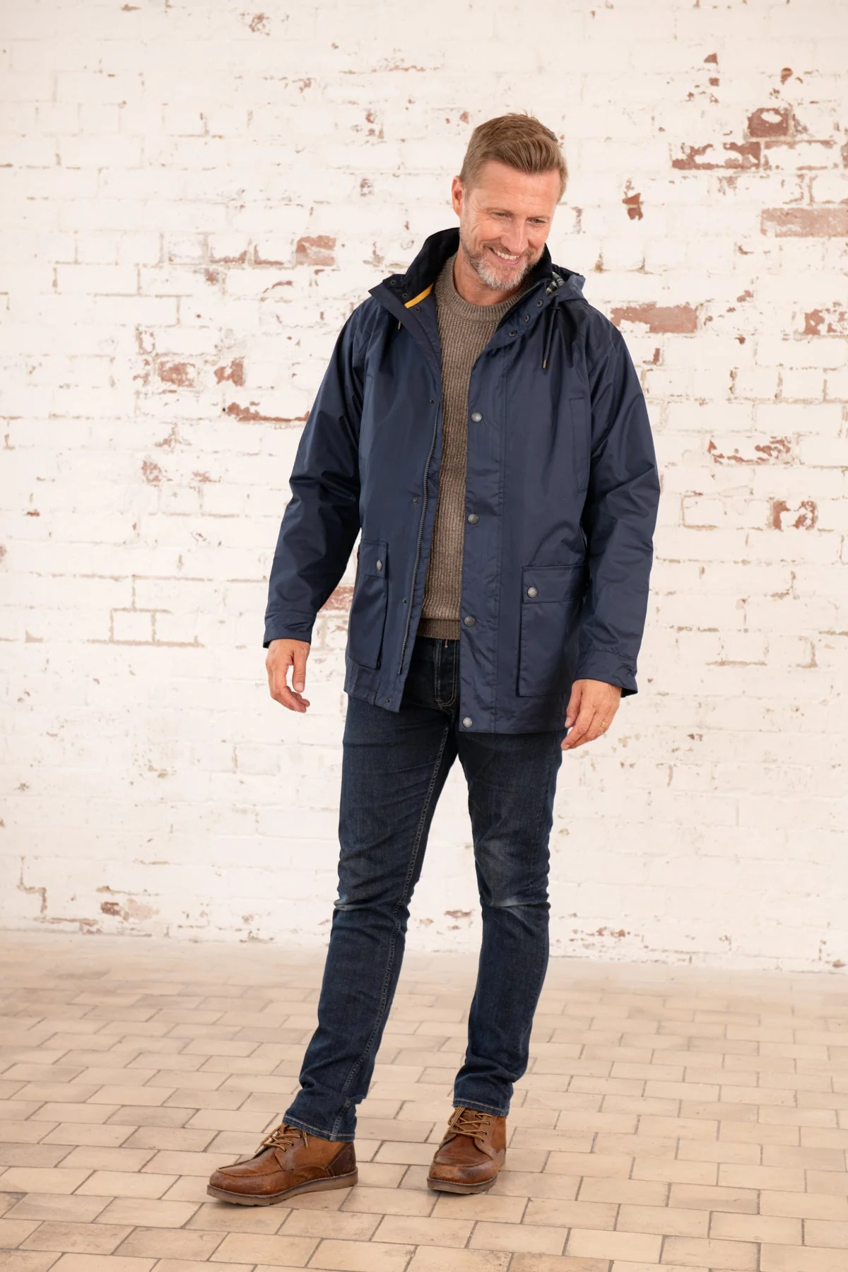 Oxford Raincoat - Navy - Image 3