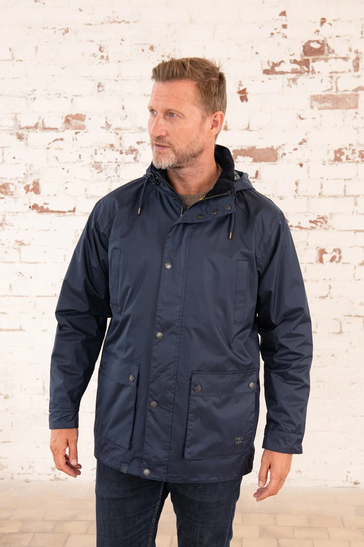Oxford Raincoat - Navy - Image 8