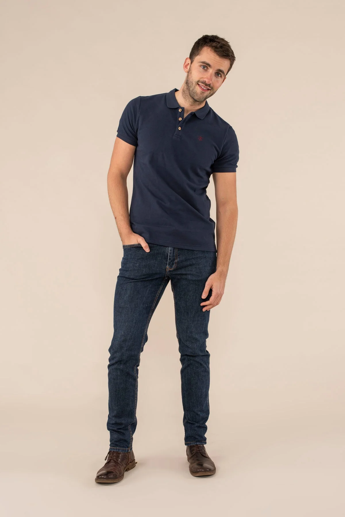 Pier Polo Shirt - Navy - Image 2