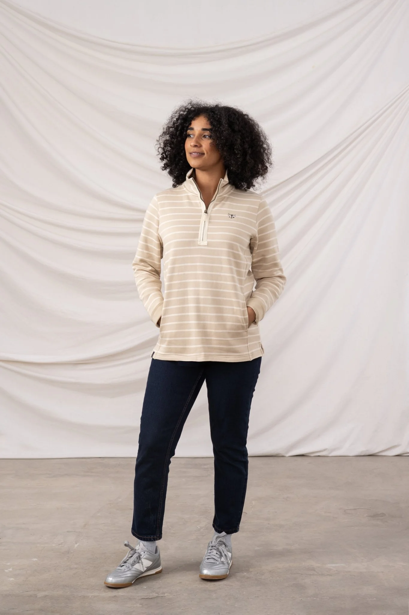Shore Sweatshirt - Cream Stripe