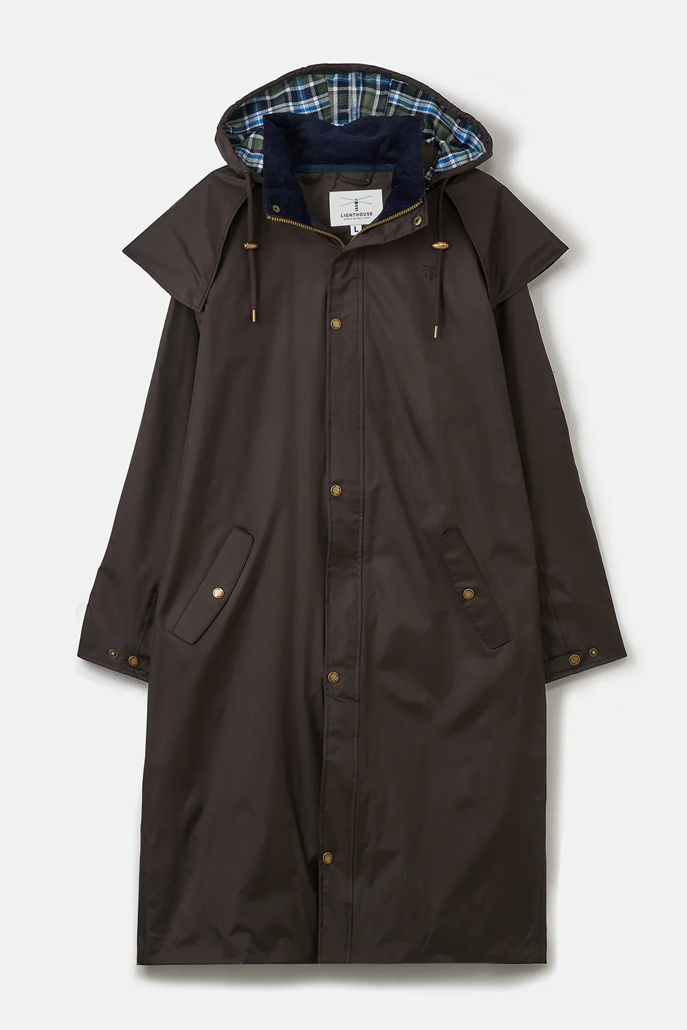 Stockman Full Length Rain Coat - Chocolate - Image 2